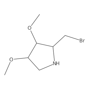 rac-(2R,3S,4R)-2-(bromomethyl)-3,4-dimethoxypyrrolidine结构式