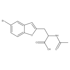 3-(5-Bromo-1-benzofuran-2-yl)-2-acetamidopropanoic acid Structure