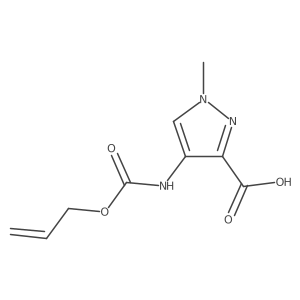 1-methyl-4-{[(prop-2-en-1-yloxy)carbonyl]amino}-1H-pyrazole-3-carboxylic acid Structure