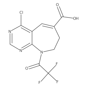 4-chloro-9-(2,2,2-trifluoroacetyl)-7H,8H,9H-pyrimido[4,5-b]azepine-6-carboxylic acid Structure
