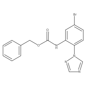 benzyl N-[5-bromo-2-(1H-1,2,4-triazol-1-yl)phenyl]carbamate Structure