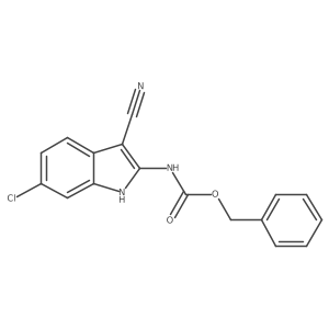 benzyl N-(6-chloro-3-cyano-1H-indol-2-yl)carbamate Structure