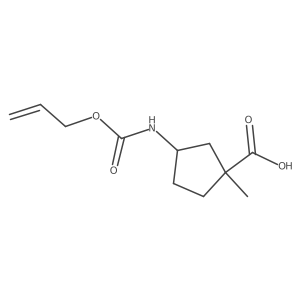 1-Methyl-3-{[(prop-2-en-1-yloxy)carbonyl]amino}cyclopentane-1-carboxylic acid结构式