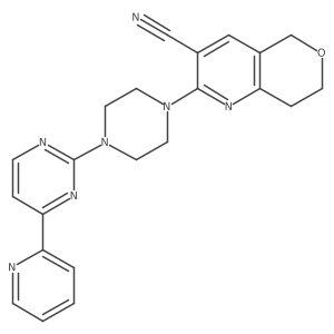2-{4-[4-(pyridin-2-yl)pyrimidin-2-yl]piperazin-1-yl}-5H,7H,8H-pyrano[4,3-b]pyridine-3-carbonitrile Structure