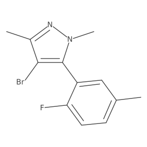 4-bromo-5-(2-fluoro-5-methylphenyl)-1,3-dimethyl-1H-pyrazole Structure