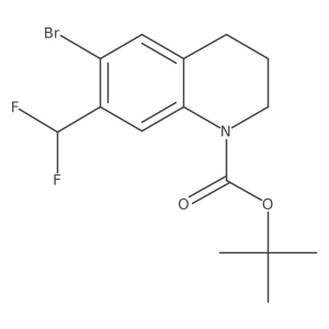 tert-Butyl 6-bromo-7-(difluoromethyl)-3,4-dihydroquinoline-1(2H)-carboxylate Structure