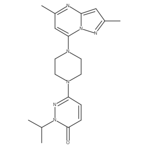 6-(4-{2,5-Dimethylpyrazolo[1,5-a]pyrimidin-7-yl}piperazin-1-yl)-2-(propan-2-yl)-2,3-dihydropyridazin-3-one Structure