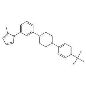 1-[6-(2-methyl-1H-imidazol-1-yl)pyridin-2-yl]-4-[5-(trifluoromethyl)pyridin-2-yl]piperazine结构式