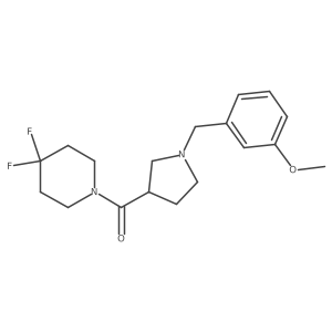 4,4-Difluoro-1-{1-[(3-methoxyphenyl)methyl]pyrrolidine-3-carbonyl}piperidine Structure