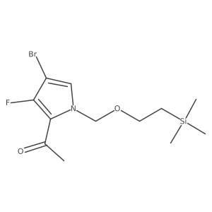 CC(=O)c1c(F)c(Br)cn1COCC[Si](C)(C)C结构式