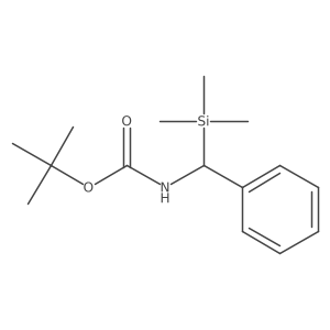 Carbamic acid, [phenyl(trimethylsilyl)methyl]-, 1,1-dimethylethyl ester Structure