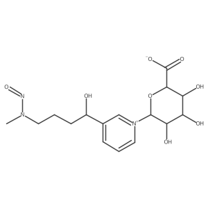 (3R,6R)-3,4,5-trihydroxy-6-[3-[1-hydroxy-4-[methyl(nitroso)amino]butyl]pyridin-1-ium-1-yl]oxane-2-carboxylate Structure