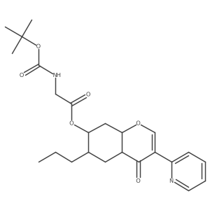(4-Oxo-6-propyl-3-pyridin-2-yl-4a,5,6,7,8,8a-hexahydrochromen-7-yl) 2-[(2-methylpropan-2-yl)oxycarbonylamino]acetate结构式
