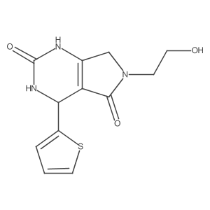 6-(2-hydroxyethyl)-4-(thiophen-2-yl)-3,4,6,7-tetrahydro-1H-pyrrolo[3,4-d]pyrimidine-2,5-dione Structure