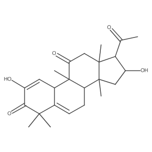 (9I(2),10I+/-,16I+/-)-2,16-Dihydroxy-4,4,9,14-tetramethyl-19-norpregna-1,5-diene-3,11,20-trione结构式