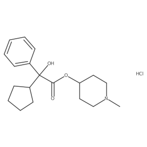 1-Methyl-4-piperidyl cyclopentylphenylglycolate hydrochloride Structure