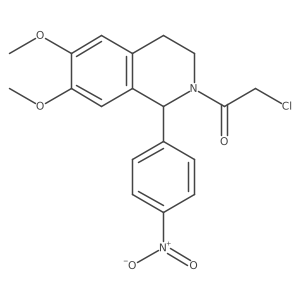 2-chloro-1-[6,7-dimethoxy-1-(4-nitrophenyl)-3,4-dihydro-1H-isoquinolin-2-yl]ethanone结构式