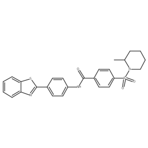 N-[4-(1,3-benzothiazol-2-yl)phenyl]-4-[(2-methylpiperidin-1-yl)sulfonyl]benzamide Structure