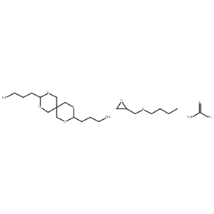 3-[3-(3-Aminopropyl)-2,4,8,10-tetraoxaspiro[5.5]undecan-9-yl]propan-1-amine;2-(butoxymethyl)oxirane;thiourea Structure