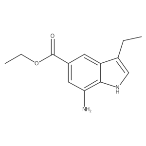 ethyl 7-amino-3-ethyl-1H-indole-5-carboxylate结构式
