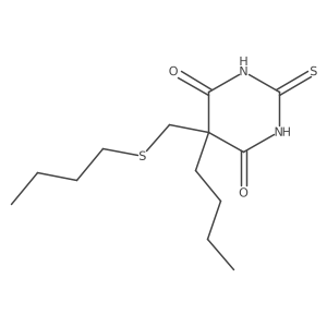 5-Butyl-5-[(butylmercapto)methyl]-2-thiobarbituric acid Structure