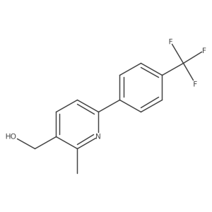 [2-Methyl-6-(4-trifluoromethyl-phenyl)-pyridin-3-yl]-methanol结构式