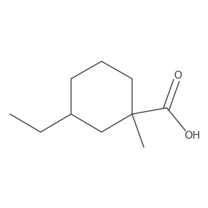 3-Ethyl-1-methylcyclohexane-1-carboxylic acid Structure