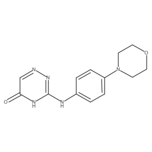 3-((4-morpholinophenyl)amino)-1,2,4-triazin-5(4H)-one Structure