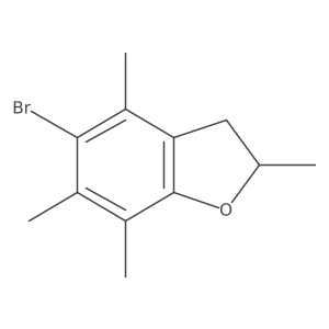 5-Bromo-2,4,6,7-tetramethyl-2,3-dihydro-1-benzofuran结构式
