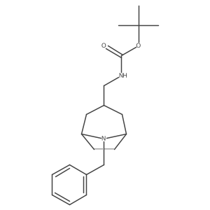 1,1-Dimethylethyl N-[[8-(phenylmethyl)-8-azabicyclo[3.2.1]oct-3-yl]methyl]carbamate Structure