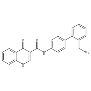 N-[4-[2-(aminomethyl)phenyl]phenyl]-4-oxo-1H-quinoline-3-carboxamide结构式