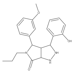 3-(2-Hydroxyphenyl)-4-(3-methoxyphenyl)-5-propyl-1,2,3,3a,4,6a-hexahydropyrrolo[3,4-c]pyrazol-6-one结构式