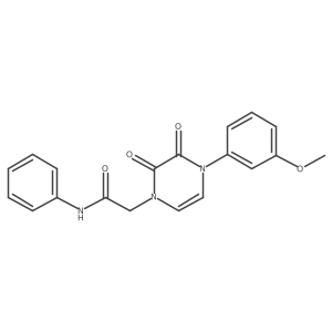 2-[4-(3-methoxyphenyl)-2,3-dioxo-1,2,3,4-tetrahydropyrazin-1-yl]-N-phenylacetamide结构式