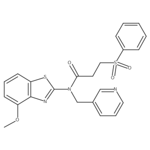 N-(4-methoxybenzo[d]thiazol-2-yl)-3-(phenylsulfonyl)-N-(pyridin-3-ylmethyl)propanamide Structure