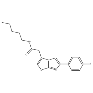 2-[6-(4-fluorophenyl)imidazo[2,1-b][1,3]thiazol-3-yl]-N-(3-methoxypropyl)acetamide结构式