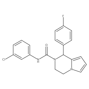 N-(3-chlorophenyl)-1-(4-fluorophenyl)-3,4-dihydropyrrolo[1,2-a]pyrazine-2(1H)-carboxamide结构式