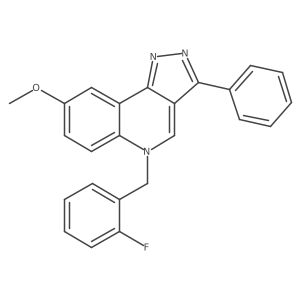 5-(2-fluorobenzyl)-8-methoxy-3-phenyl-5H-pyrazolo[4,3-c]quinoline Structure