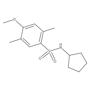 N-cyclopentyl-4-methoxy-2,5-dimethylbenzenesulfonamide Structure