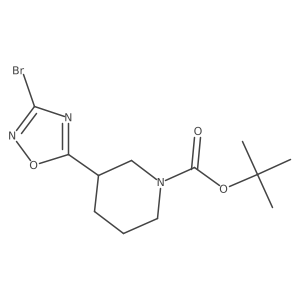 (S)-3-(3-Bromo-[1,2,4]oxadiazol-5-yl)-piperidine-1-carboxylic acid tert-butyl ester Structure