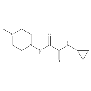 N1-cyclopropyl-N2-(4-methylpiperazin-1-yl)oxalamide结构式