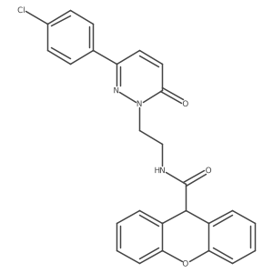 N-(2-(3-(4-chlorophenyl)-6-oxopyridazin-1(6H)-yl)ethyl)-9H-xanthene-9-carboxamide结构式