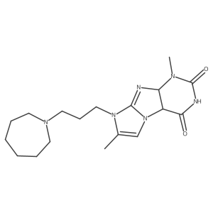 6-[3-(Azepan-1-yl)propyl]-4,7-dimethyl-4a,9a-dihydropurino[7,8-a]imidazole-1,3-dione结构式