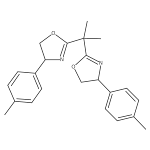 (4S,4'S)-2,2'-(Propane-2,2-diyl)bis(4-(p-tolyl)-4,5-dihydrooxazole) Structure