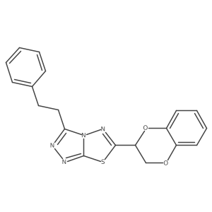 6-(2,3-Dihydro-1,4-benzodioxin-2-yl)-3-(2-phenylethyl)[1,2,4]triazolo[3,4-b][1,3,4]thiadiazole Structure
