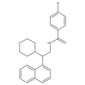 4-bromo-N-(2-morpholino-2-(naphthalen-1-yl)ethyl)benzamide结构式