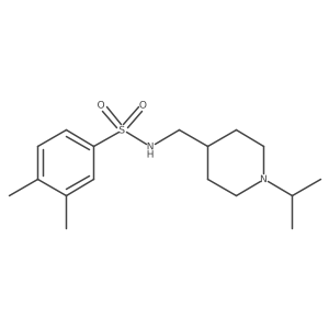 N-((1-isopropylpiperidin-4-yl)methyl)-3,4-dimethylbenzenesulfonamide Structure