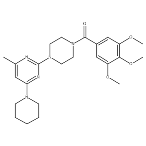 (4-(4-Methyl-6-(piperidin-1-yl)pyrimidin-2-yl)piperazin-1-yl)(3,4,5-trimethoxyphenyl)methanone Structure