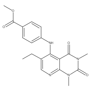Methyl 4-((6-ethyl-1,3-dimethyl-2,4-dioxo-1,2,3,4-tetrahydropyrido[2,3-d]pyrimidin-5-yl)amino)benzoate Structure