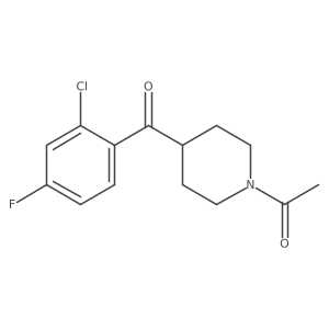 1-[4-(2-Chloro-4-fluoro-benzoyl)-piperidin-1-yl]-ethanone结构式