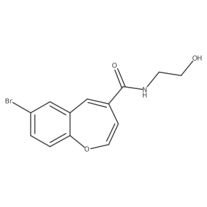 7-bromo-N-(2-hydroxyethyl)-1-benzoxepine-4-carboxamide结构式